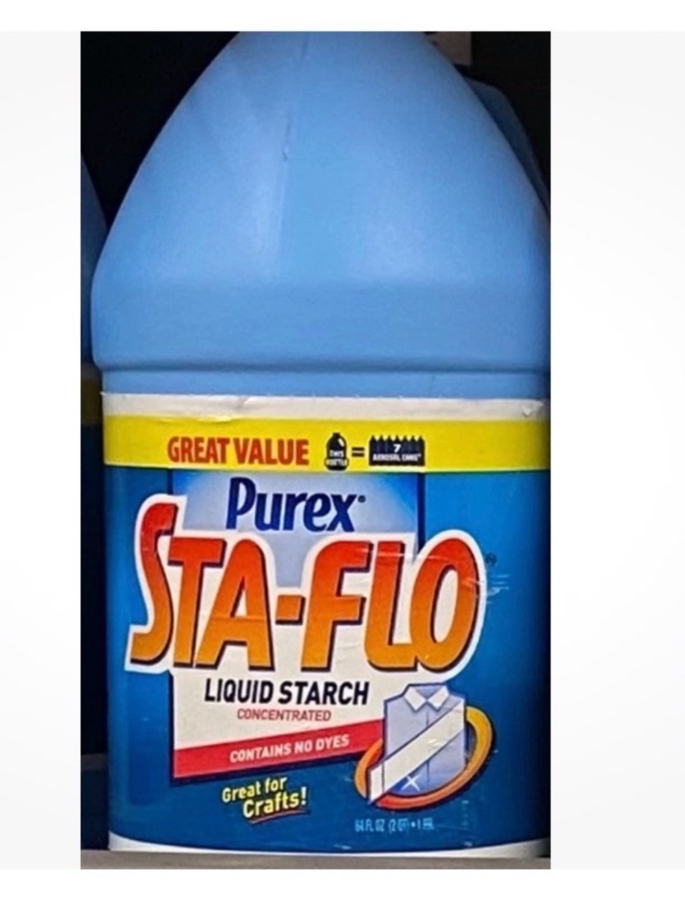 (1) Purex Sta-Flo Liquid Laundry Starch, Concentrated 64oz - Discontinued